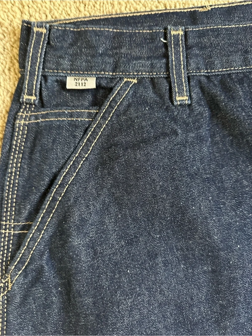 Carhartt Men’s FR Denim Jeans 54x32 Blue FRB13401 Straight Leg Workwear